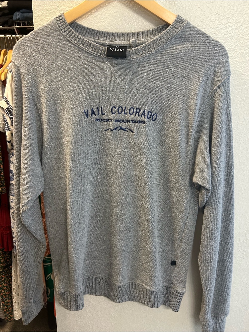 Women’s Small Vail Colorado Crewneck Sweater - Light Gray
